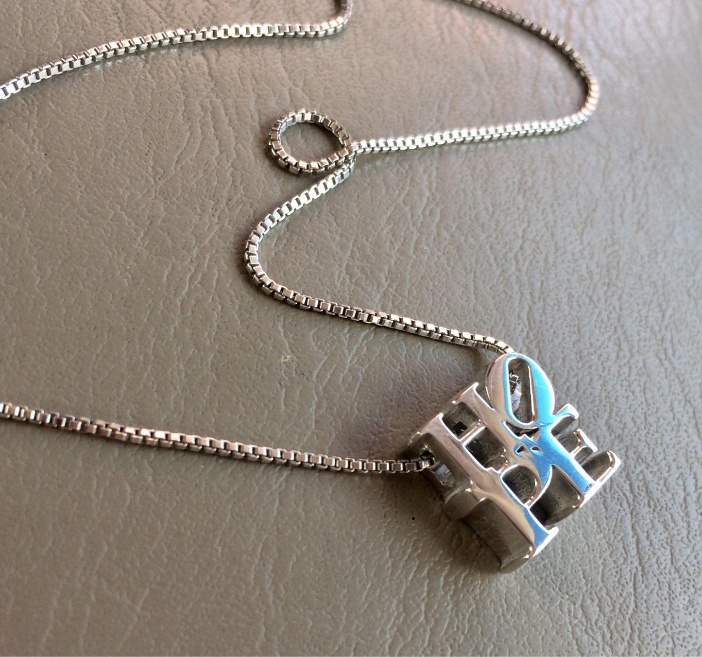 HOPE Pendant in Sterling Silver Hope Necklace
