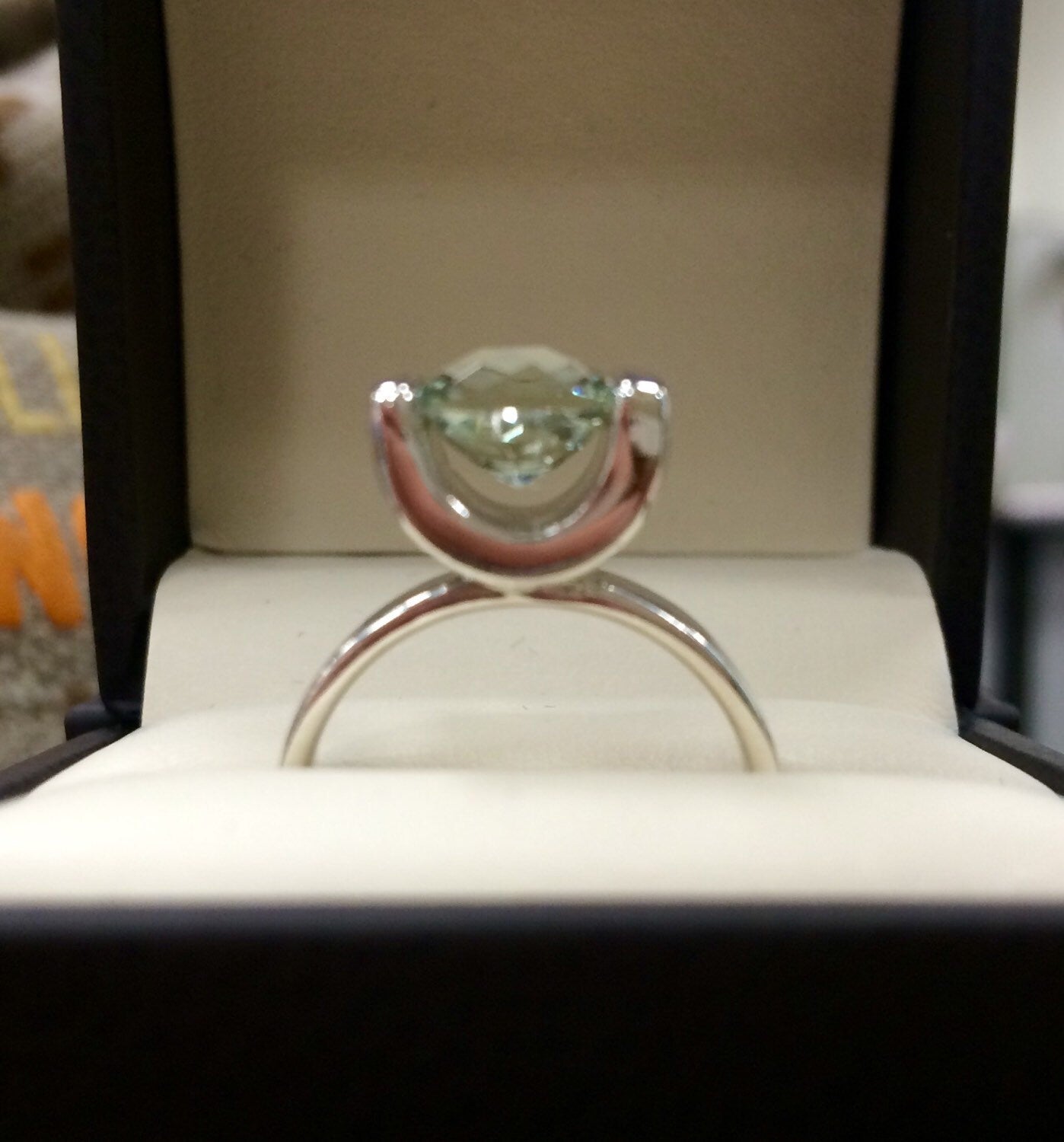 Natural Gemstone and SterlIng Ring