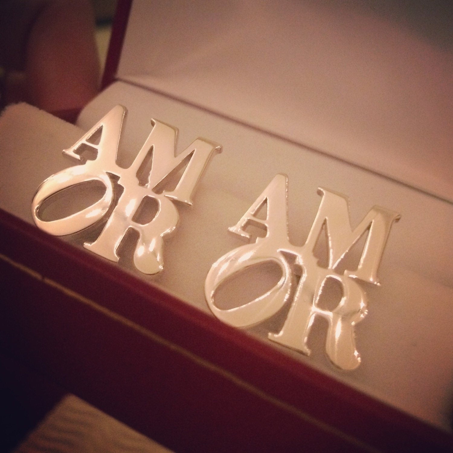 AMOR Cufflinks in Sterling Silver