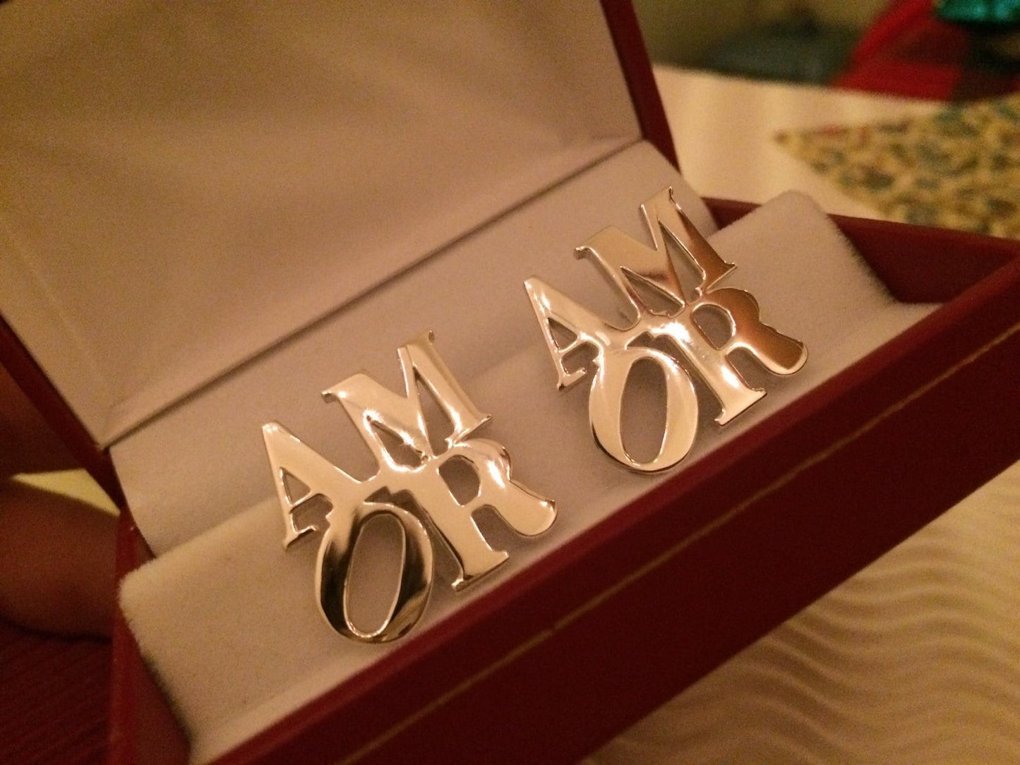 AMOR Cufflinks in Sterling Silver