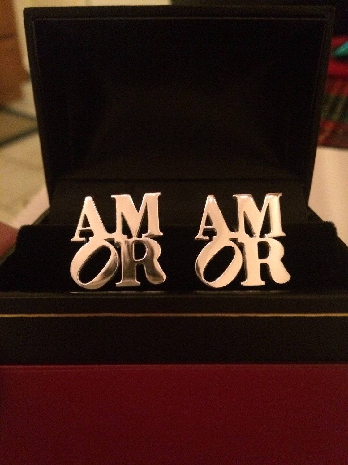 AMOR Cufflinks in Sterling Silver