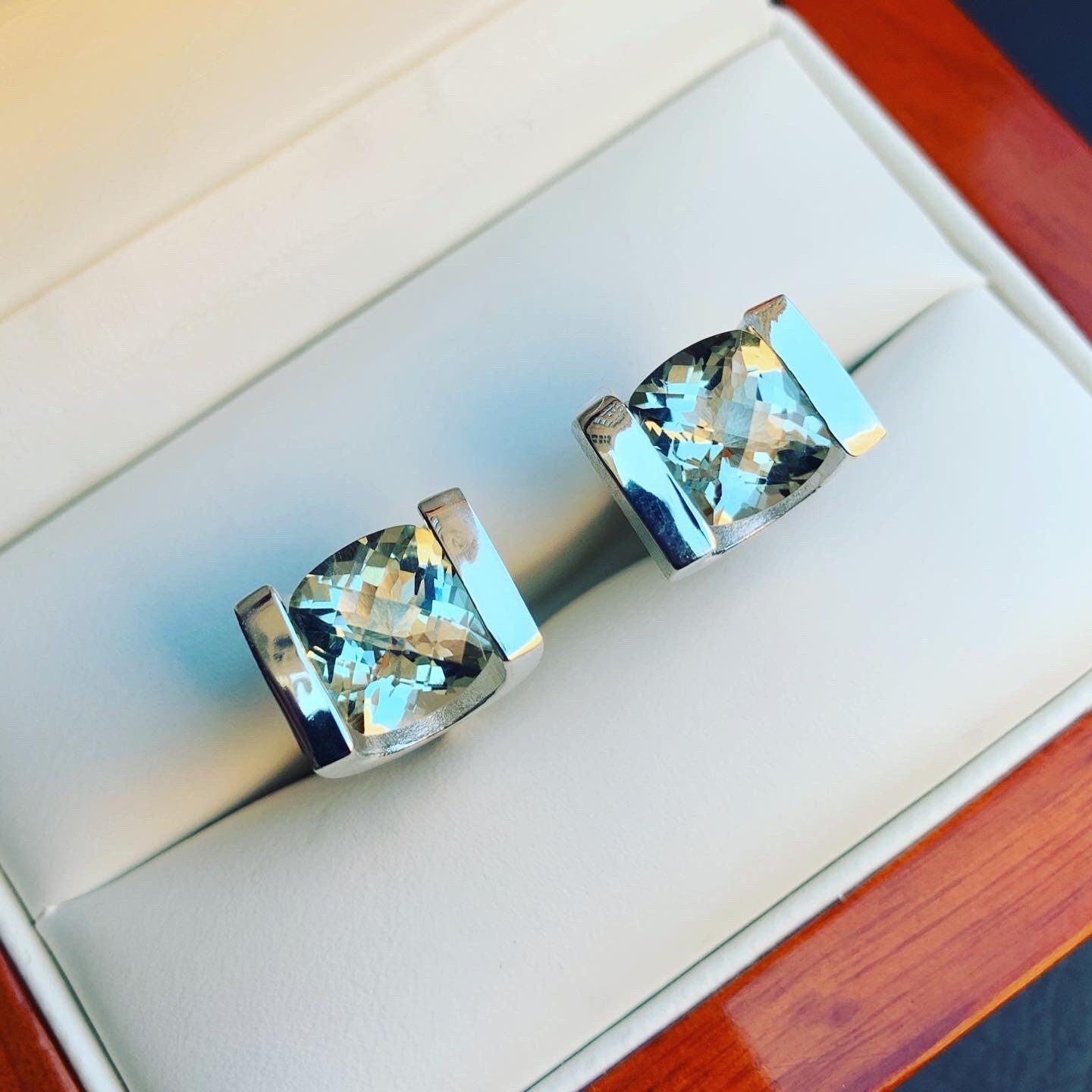Cuff Links-Green Beryl Cufflinks