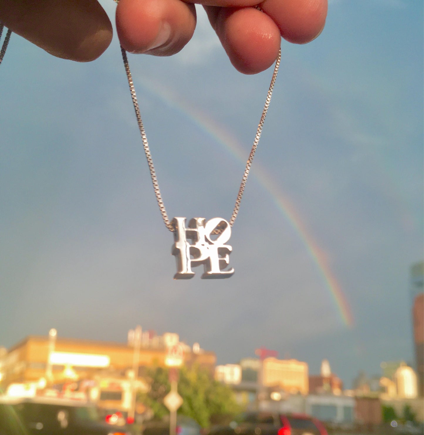 HOPE Pendant in Sterling Silver Hope Necklace
