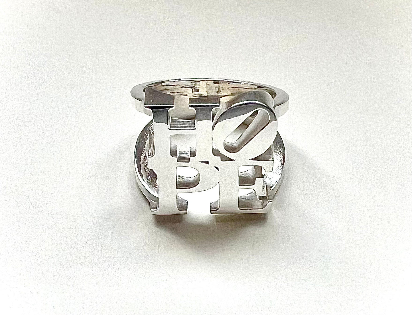 HOPE Ring in Sterling Silver-Handmade Silver Ring