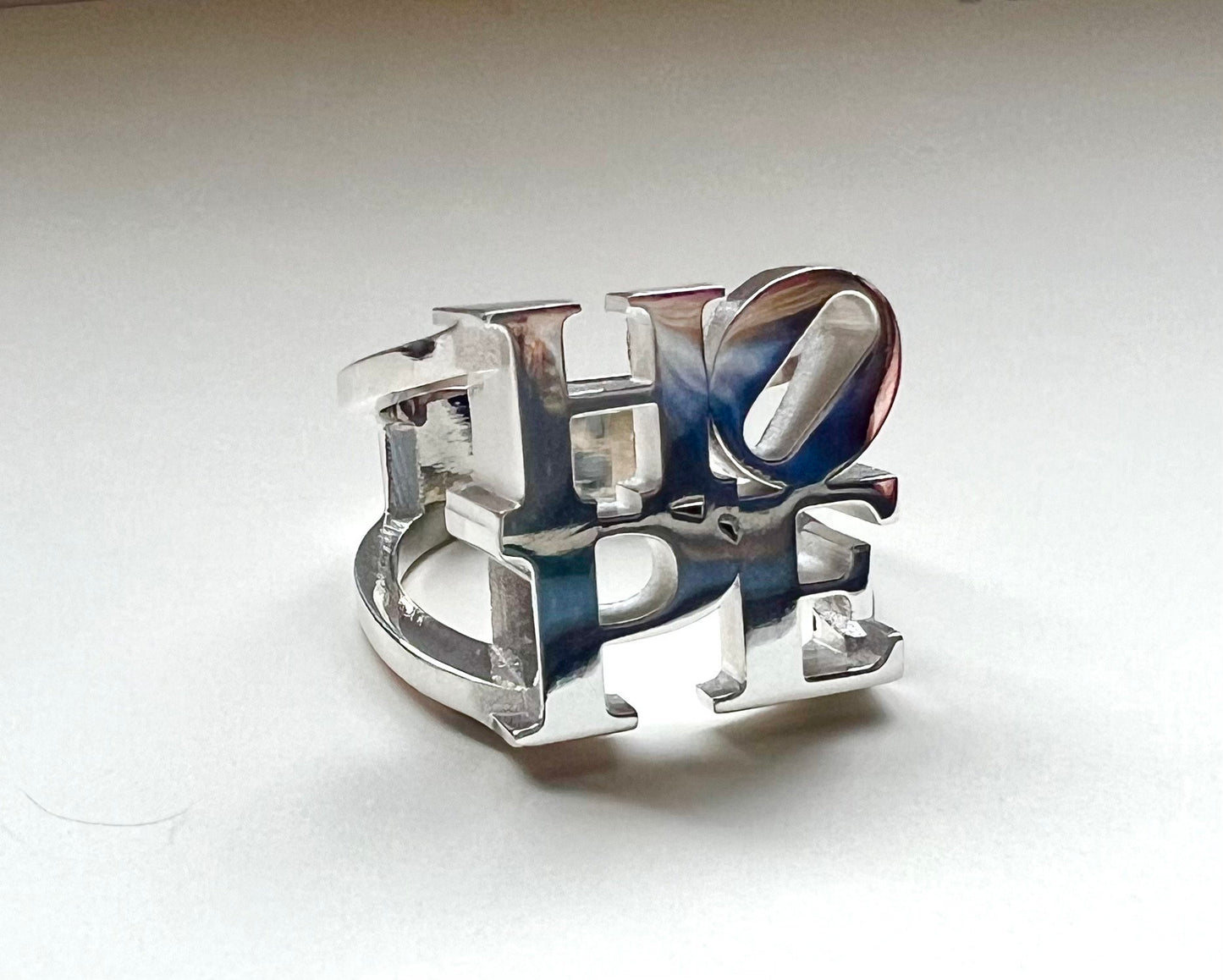 HOPE Ring in Sterling Silver-Handmade Silver Ring
