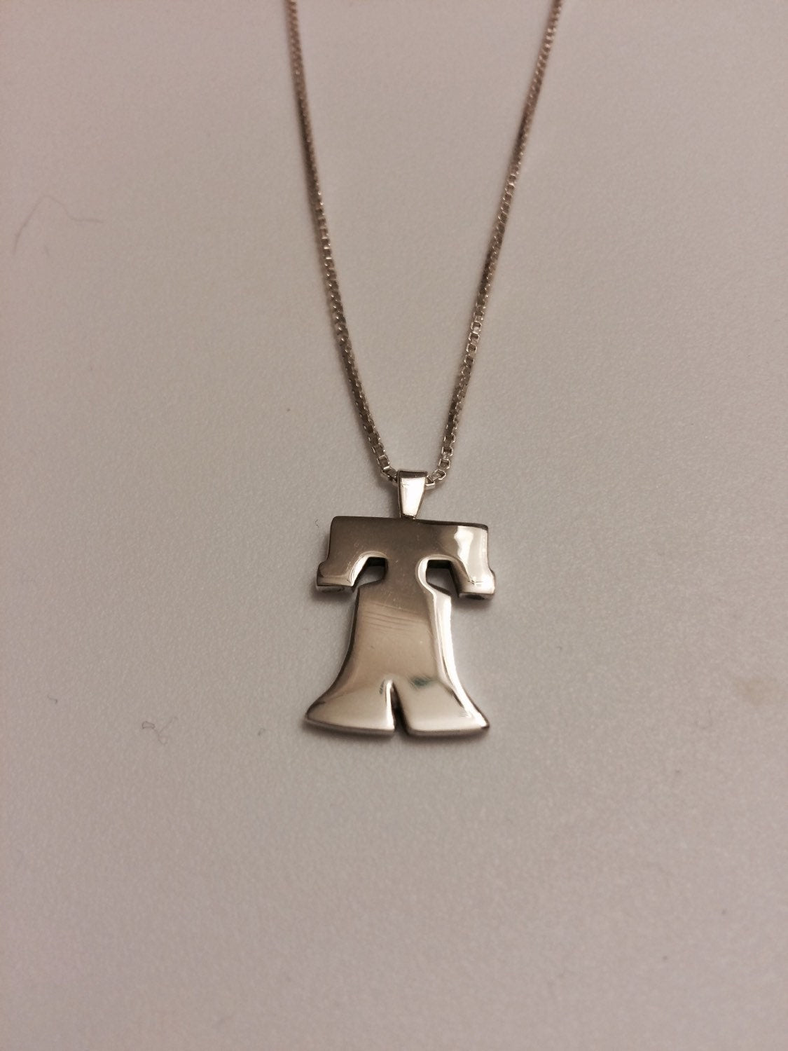 Handmade Sterling Silver Liberty Bell Pendant Necklace