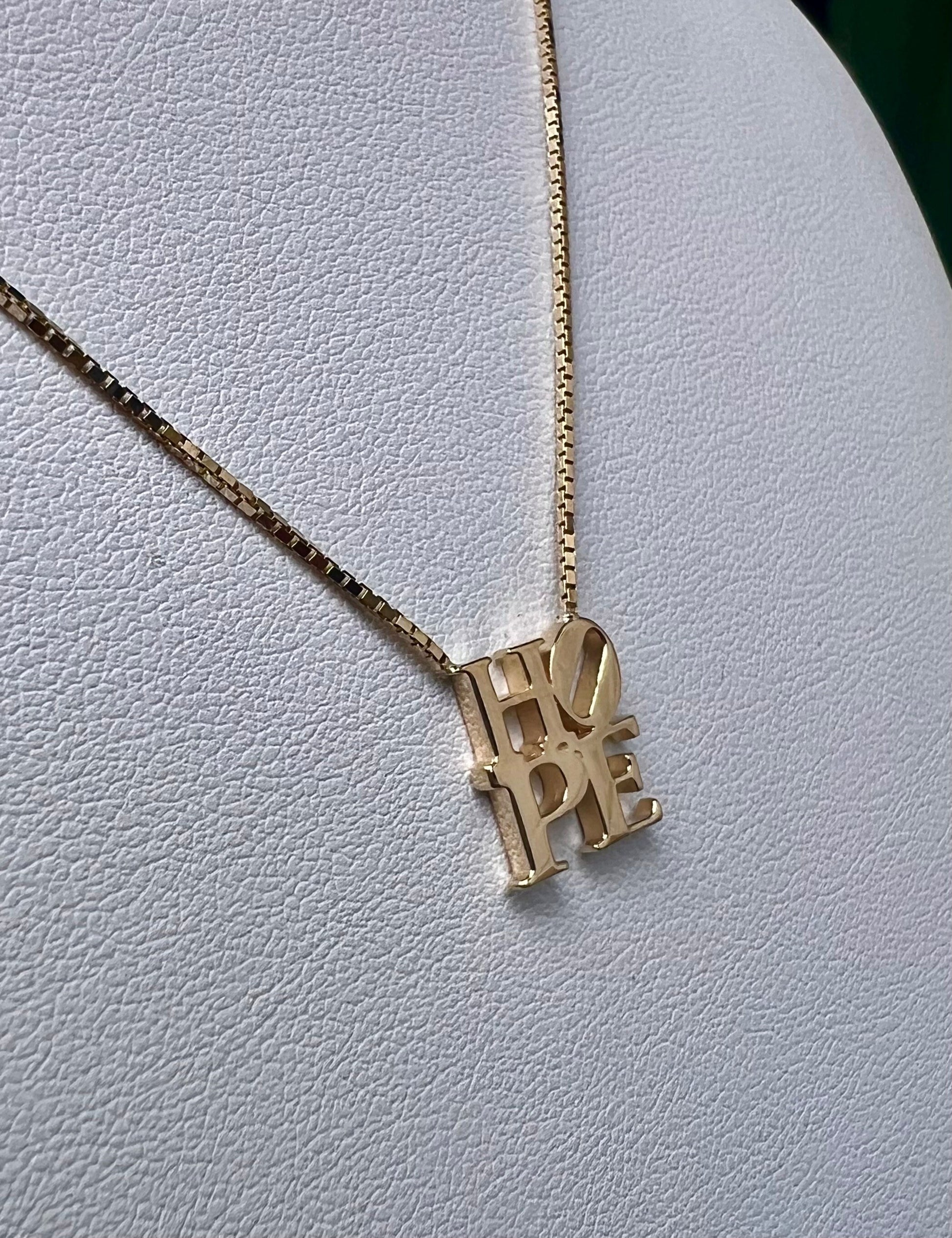 14K Gold HOPE Necklace