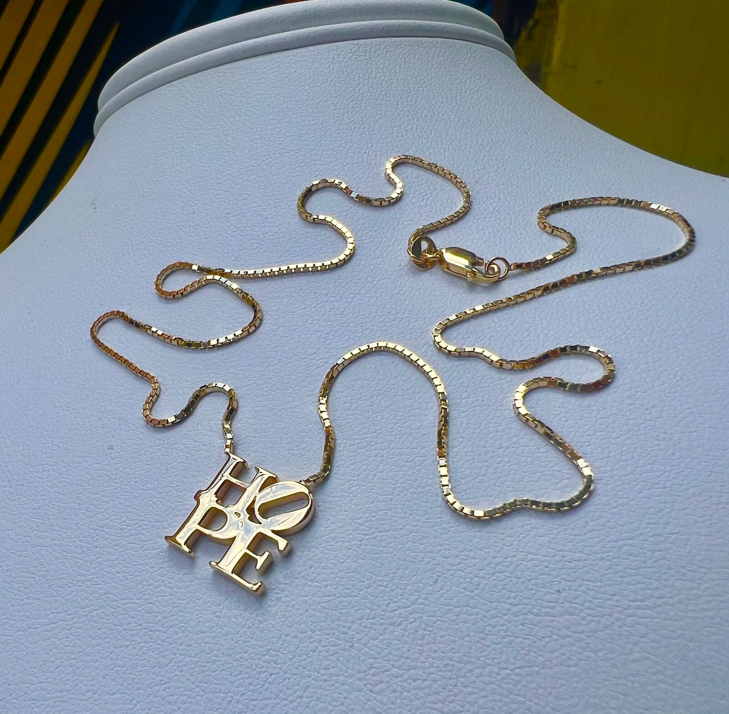 14K Gold HOPE Necklace