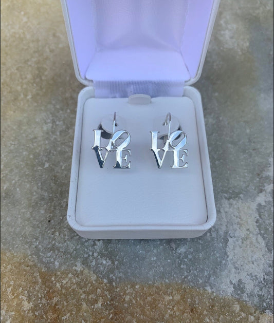 LOVE Earrings in Sterling Silver