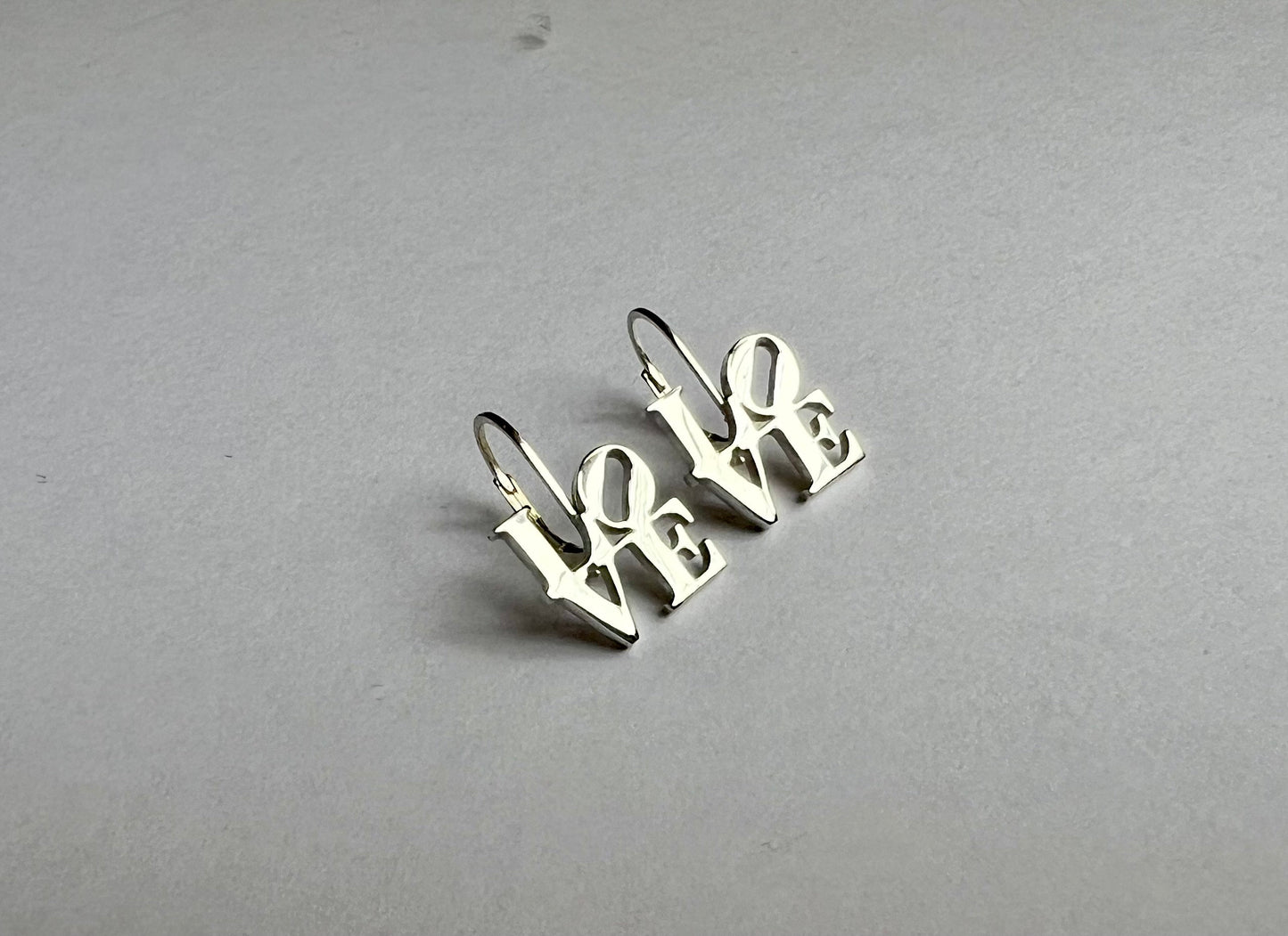 LOVE Earrings in Sterling Silver