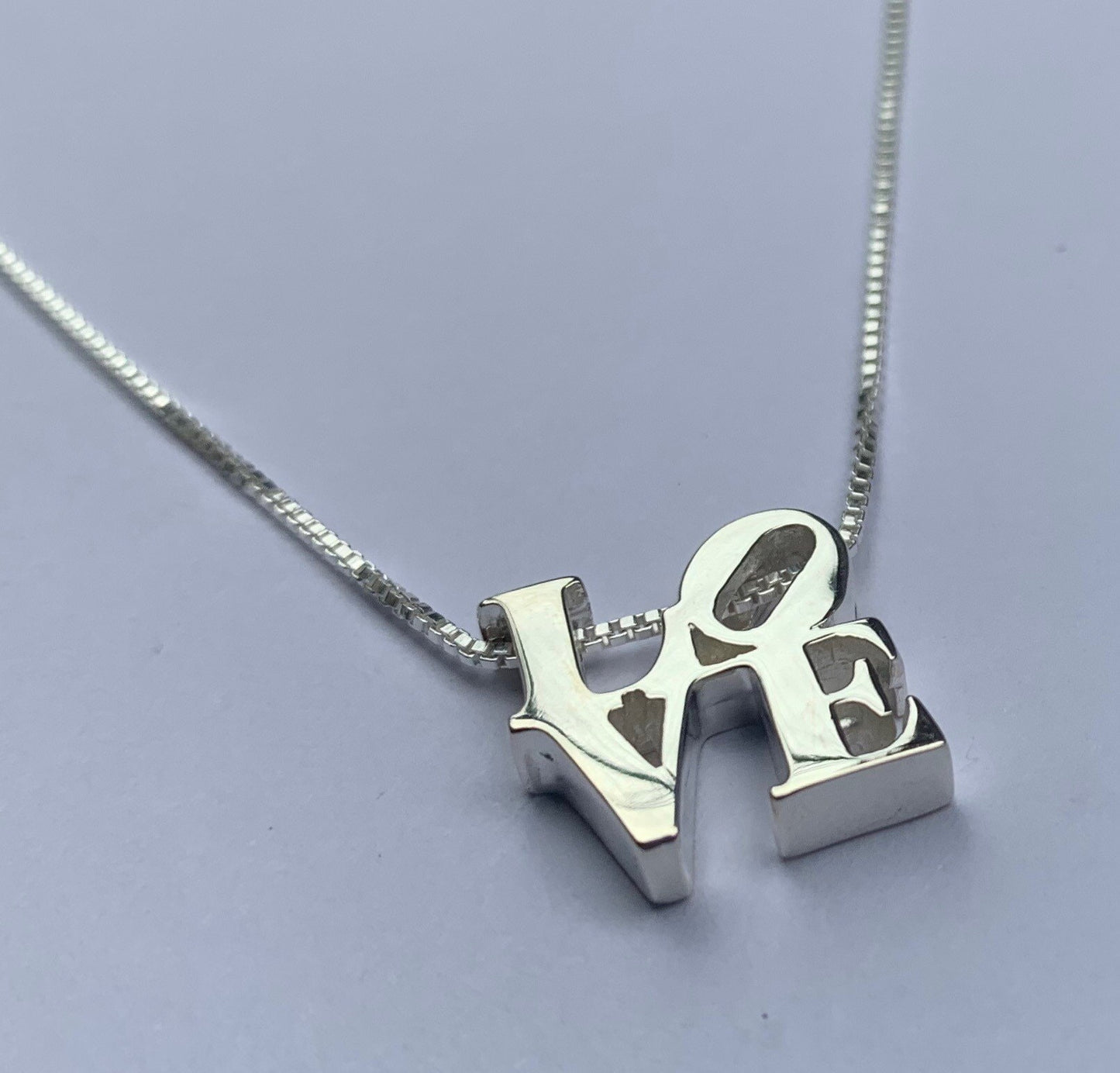 LOVE Necklace Handmade in 14K White/Yellow/Rose Gold