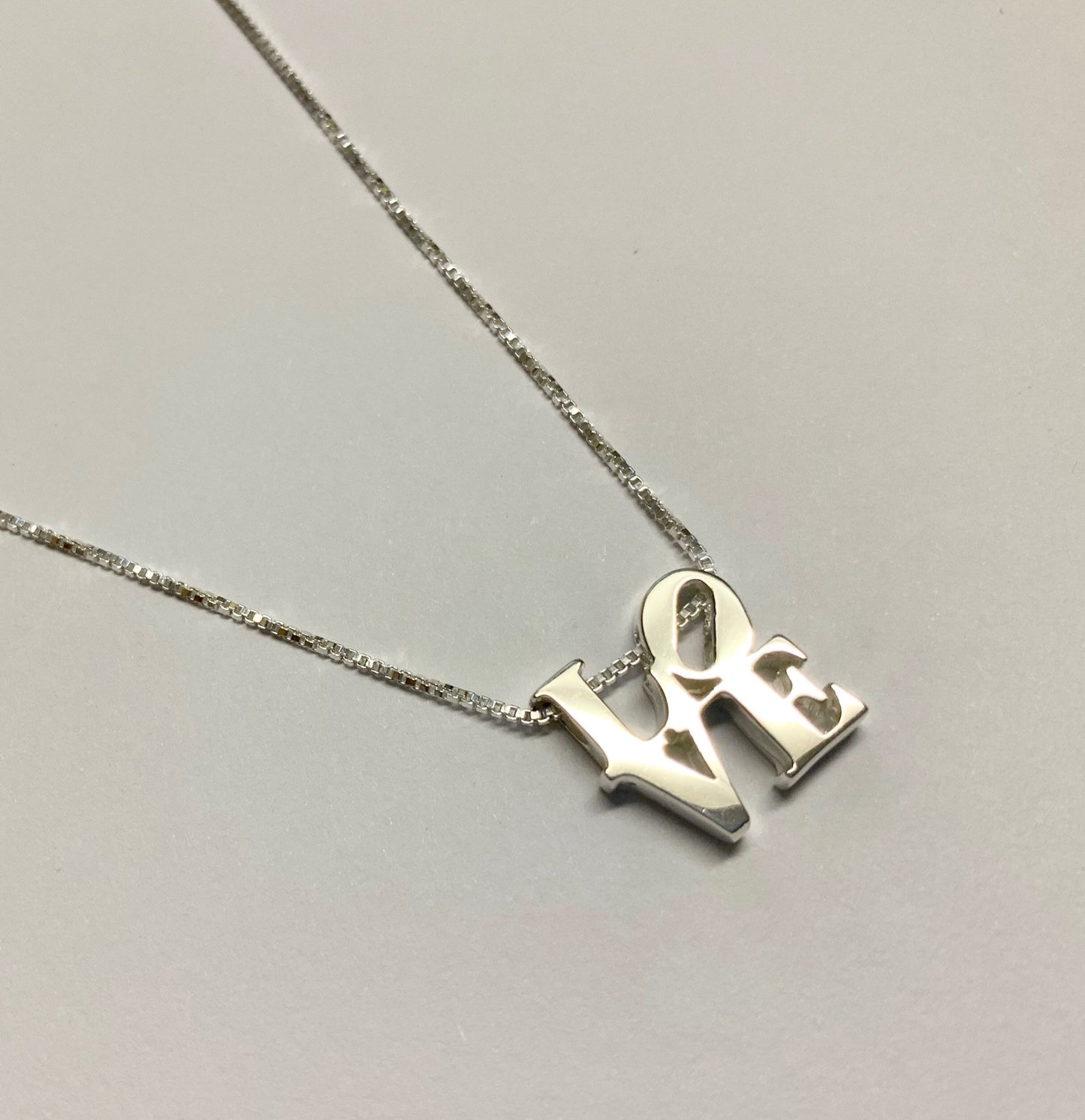 LOVE Necklace Handmade in 14K White/Yellow/Rose Gold