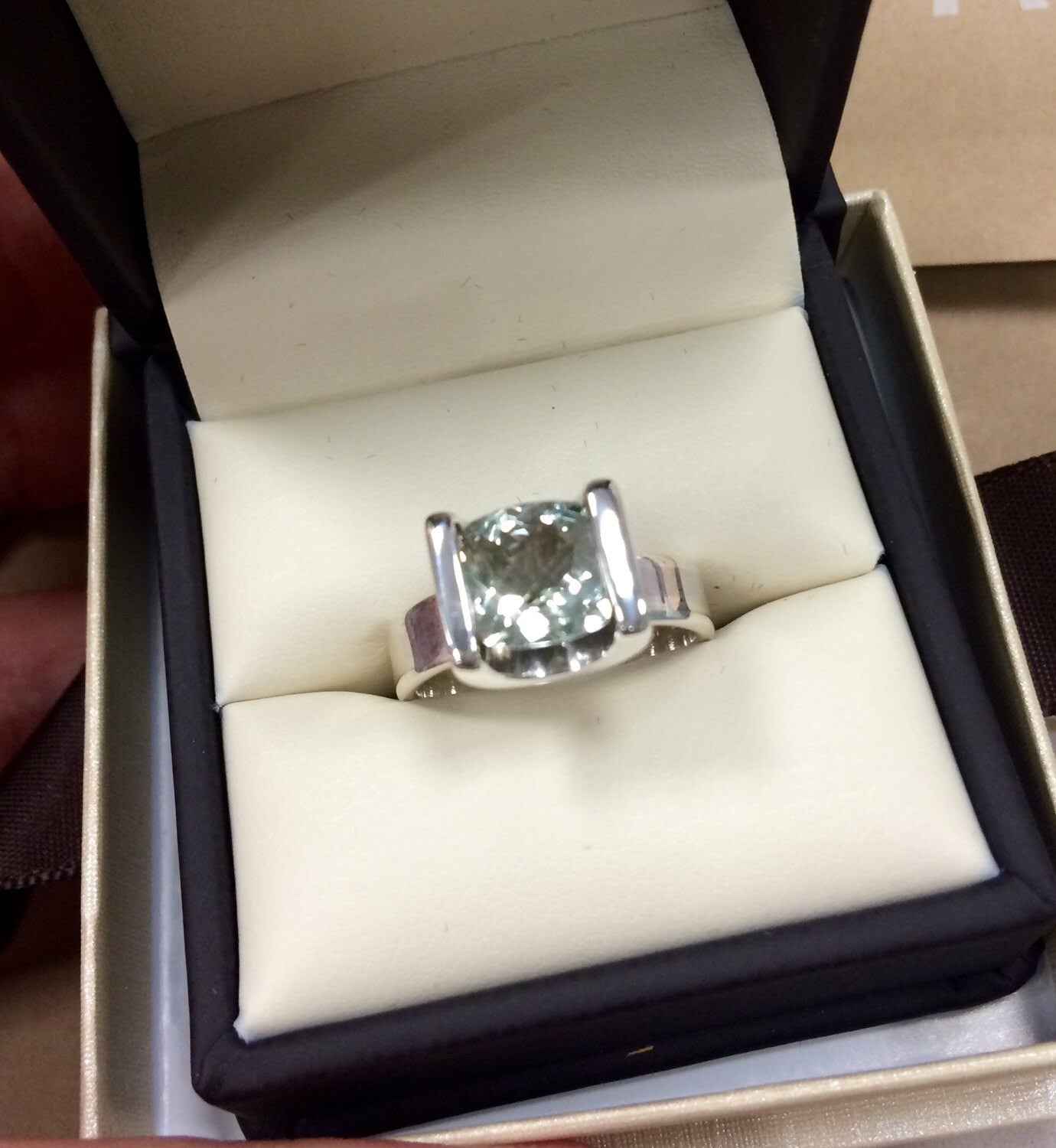 Natural Gemstone and SterlIng Ring
