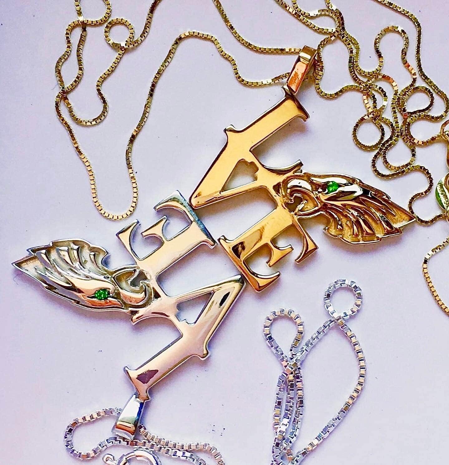 Philadelphia Eagles jewelry  Philly LOVE Pendant Eagles Necklace