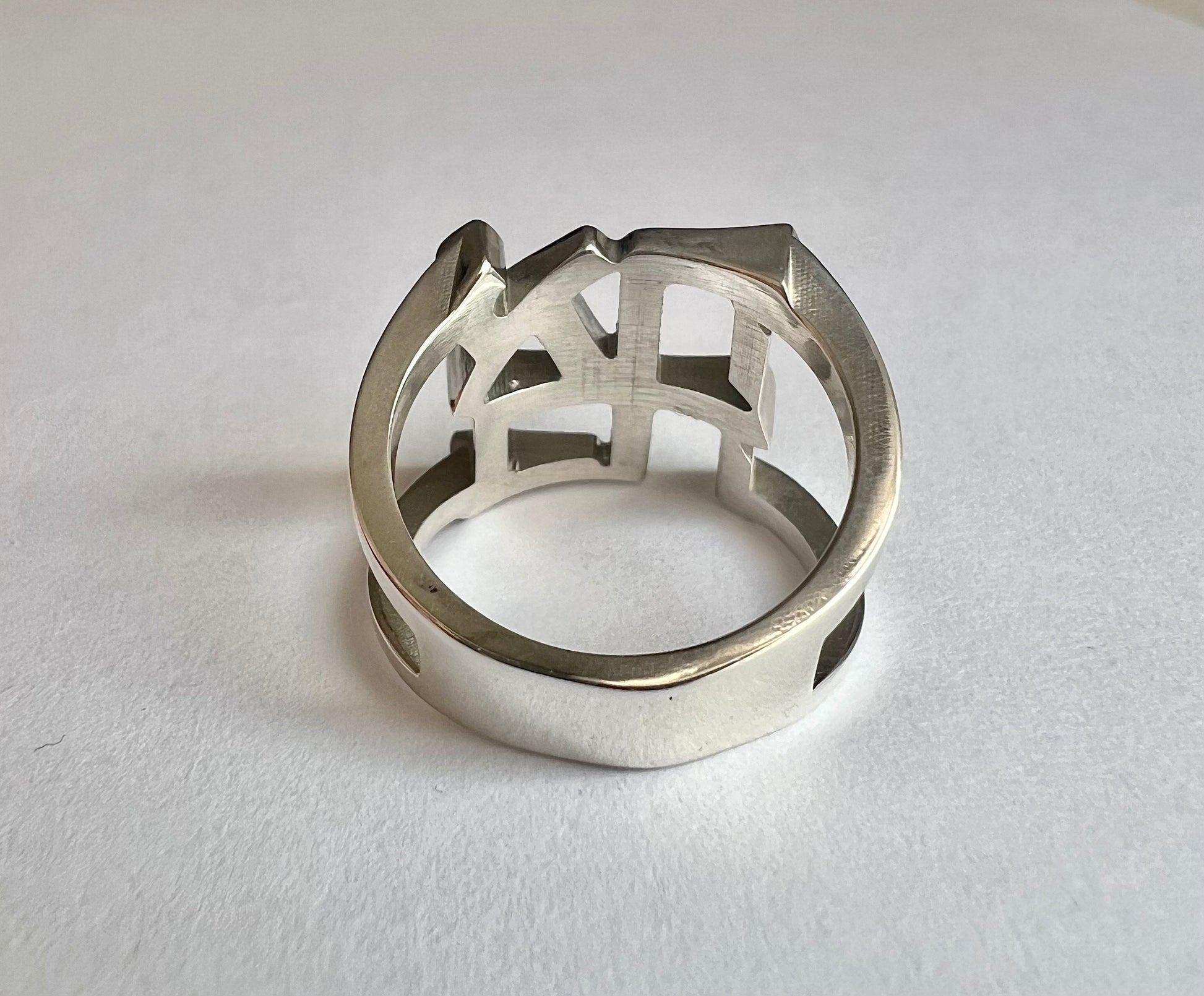 Sterling Silver Ahava Ring, Love Ring