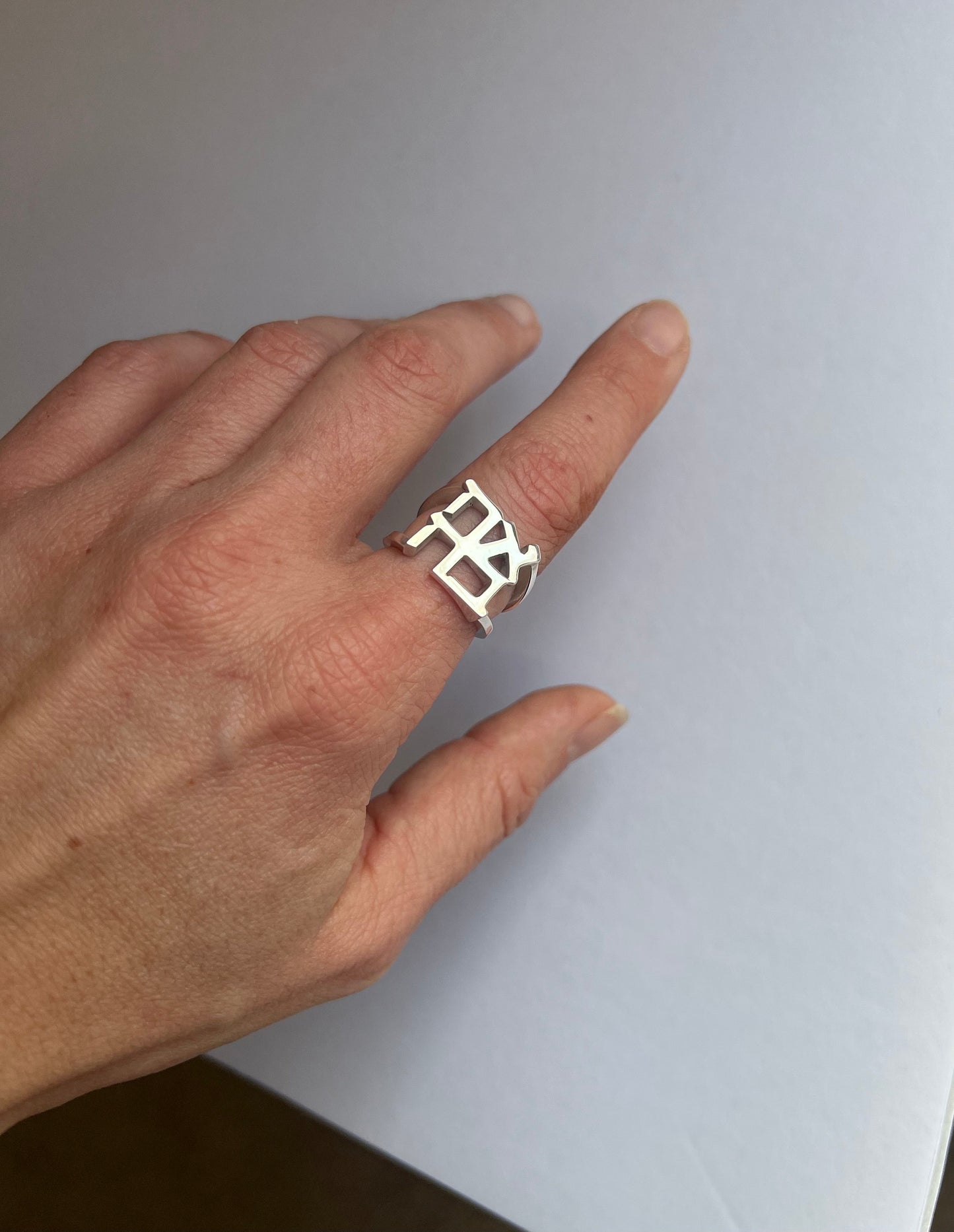 Sterling Silver Ahava Ring, Love Ring