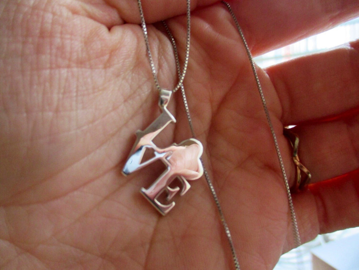 Sterling Silver LOVE Heart Pendant Necklace - Philadelphia Statue