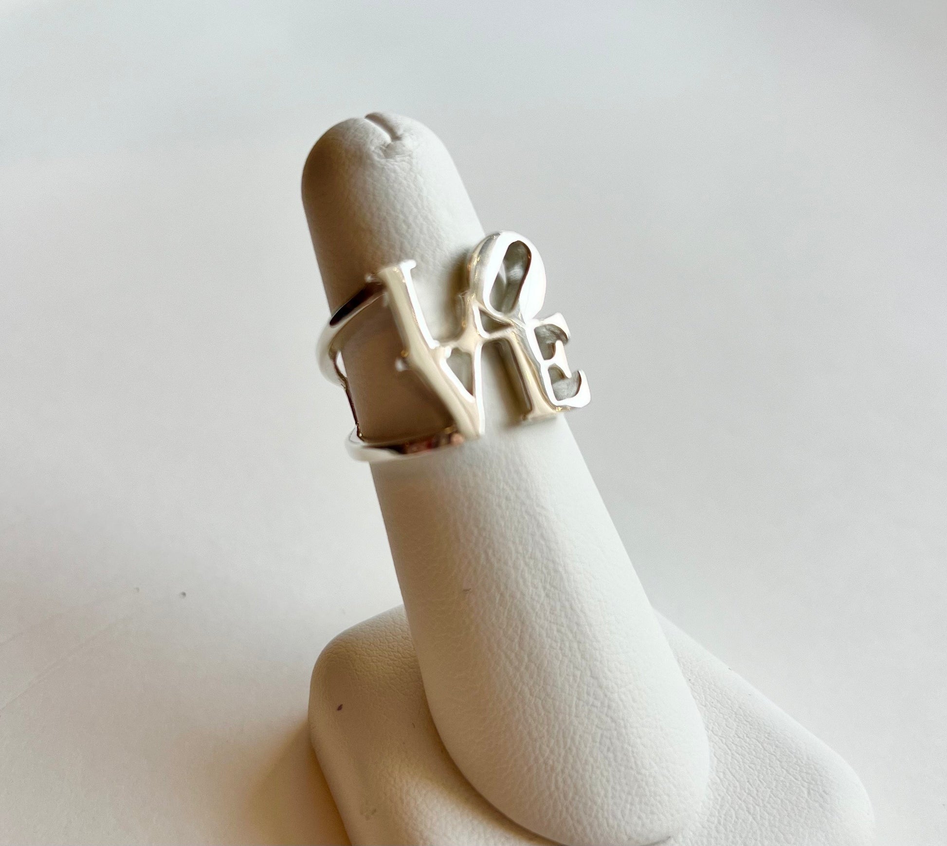 Sterling Silver LOVE Ring, Handmade Statement Jewelry