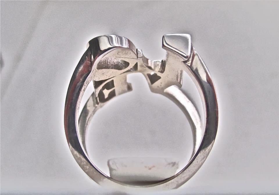 Sterling Silver LOVE Ring, Handmade Statement Jewelry