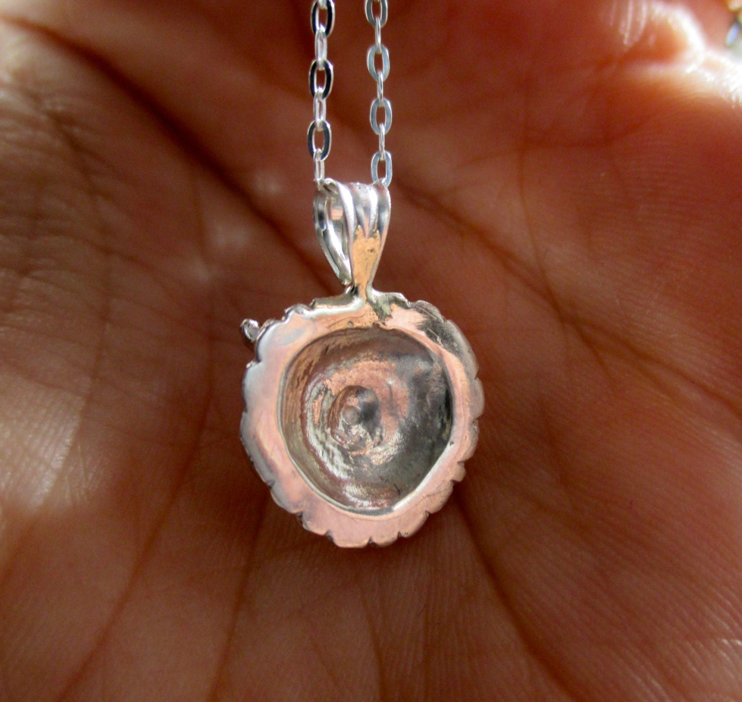 Sterling Silver Owl Pendant Necklace with Genuine Opal Eyes